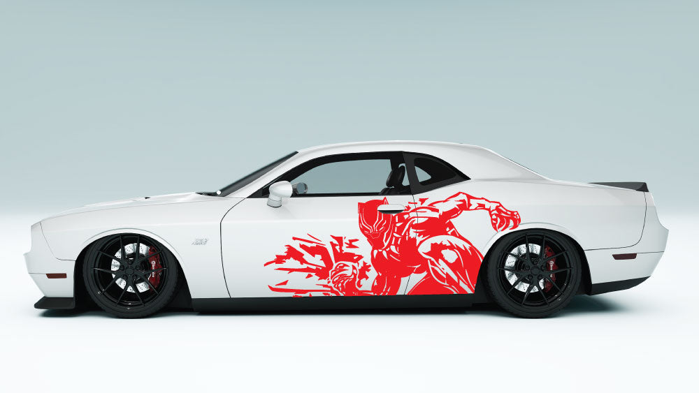 Panther Slash XL Side Graphics – Universal Fit colour red