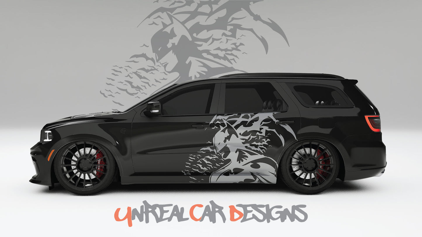 Batman with Bats Universal car Big Side Graphics, Decals and Stickers.