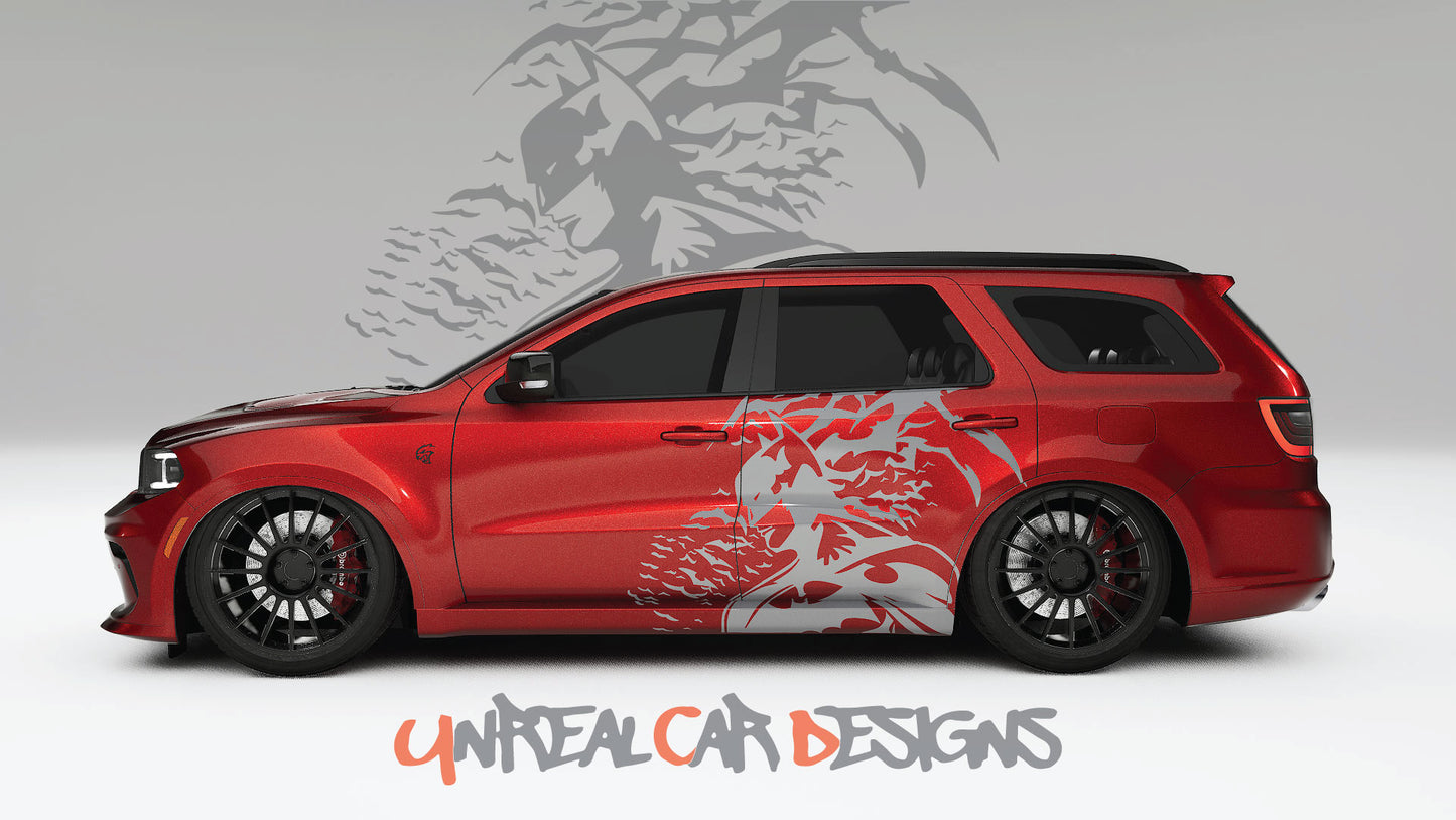 Batman with Bats Universal car Big Side Graphics, Decals and Stickers.