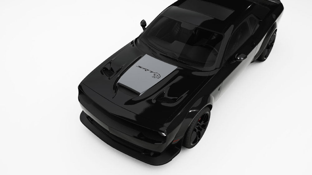 Big SRT logo Hood Decals and Graphics for Dodge Challenger
