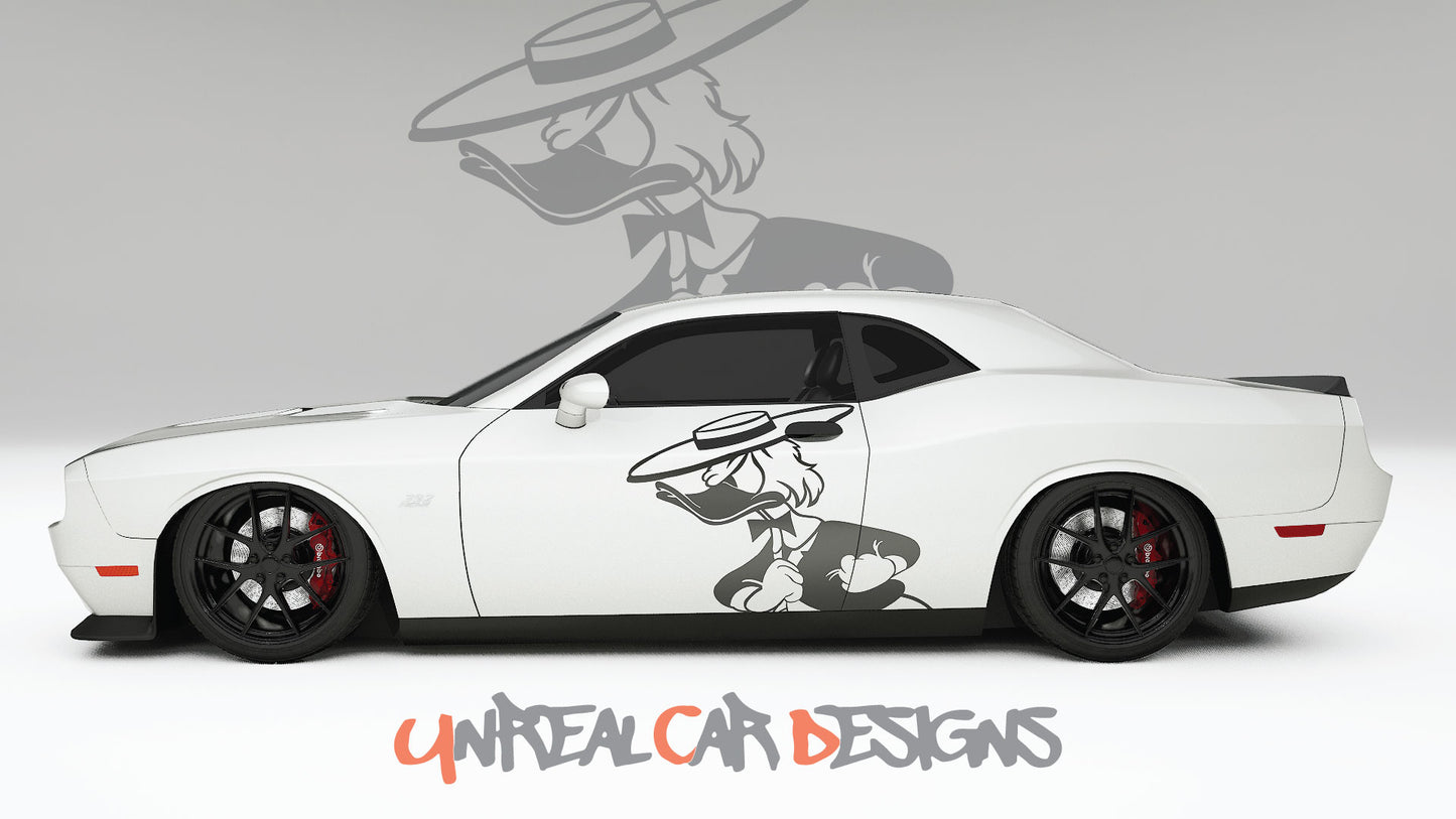 Donald Duck Universal car Big Side Graphics, Decals and Stickers.