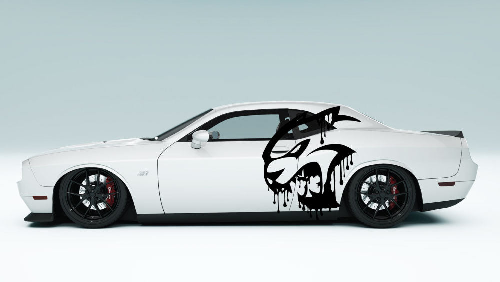 Drippy SRT Cat Head side Decals and Graphics for Dodge Challenger
