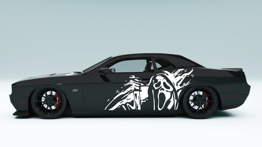 Ghost Face side Decals and Graphics for Dodge Challenger