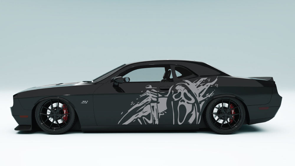 Ghost Face side Decals and Graphics for Dodge Challenger
