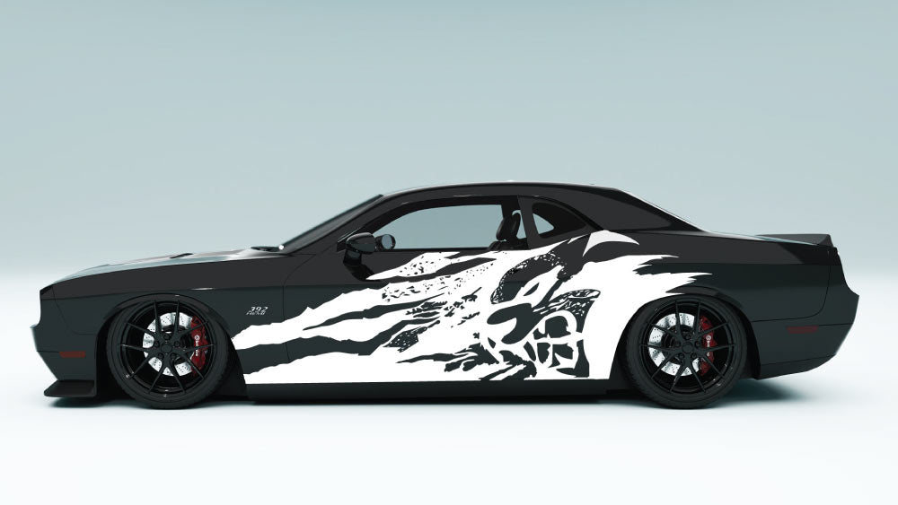 Grunge SRT Cat head side Decals and Graphics for Dodge Challenger