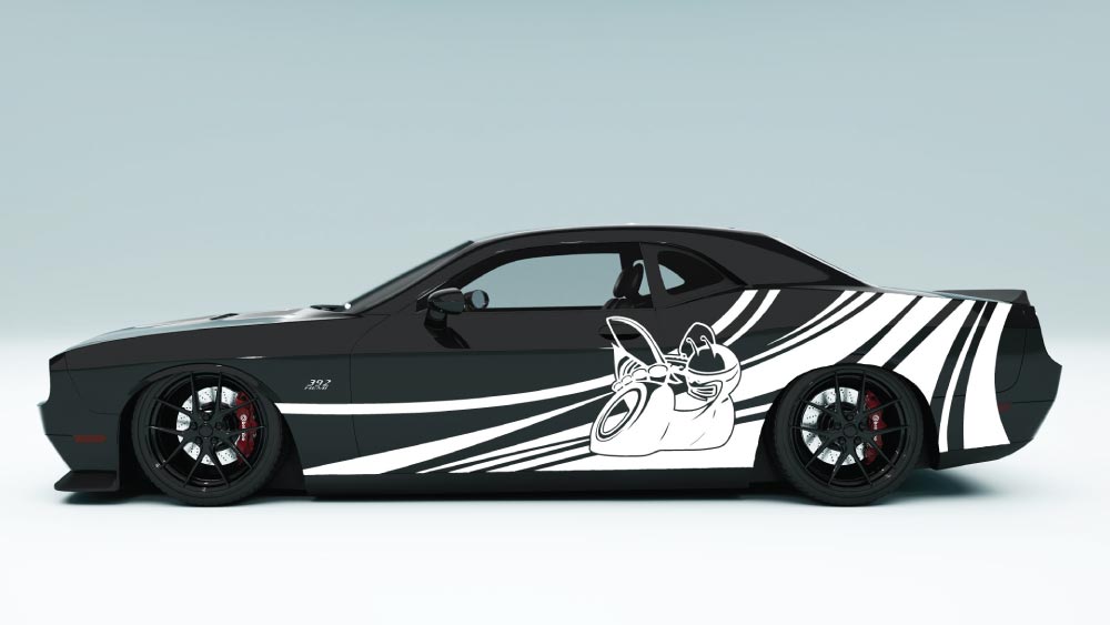 Speedline Scat Pack Bee Decals and Graphics for Dodge Challenger