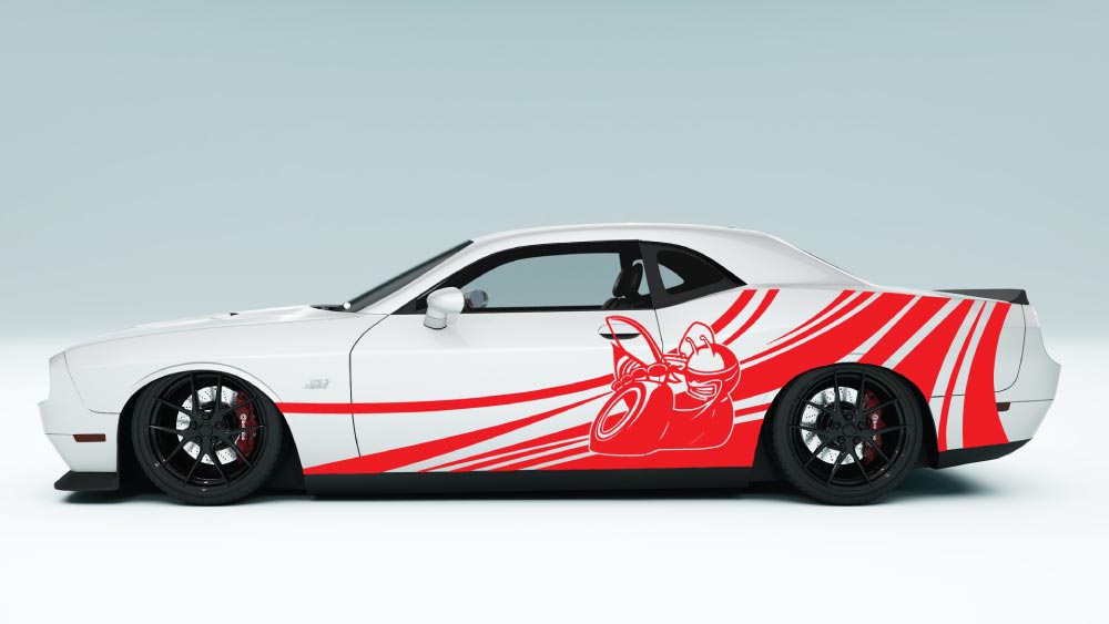 Speedline Scat Pack Bee Decals and Graphics for Dodge Challenger