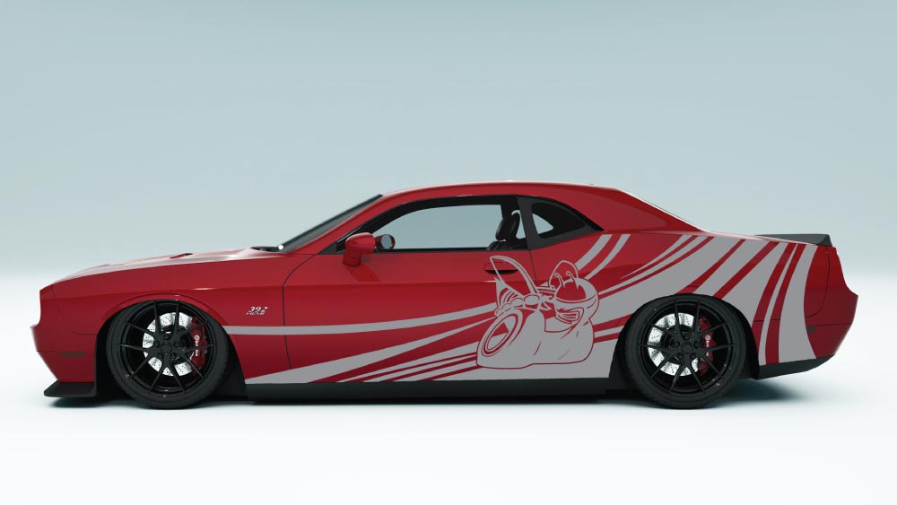 Speedline Scat Pack Bee Decals and Graphics for Dodge Challenger