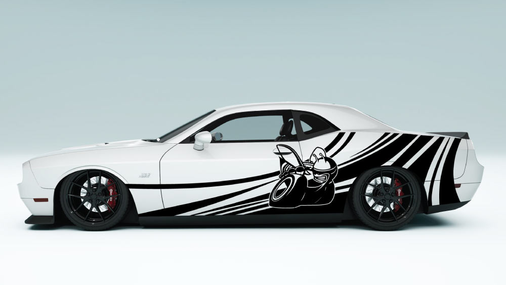 Speedline Scat Pack Bee Decals and Graphics for Dodge Challenger
