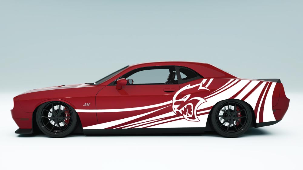 Speedline SRT Cat head Decals and Graphics for Dodge Challenger