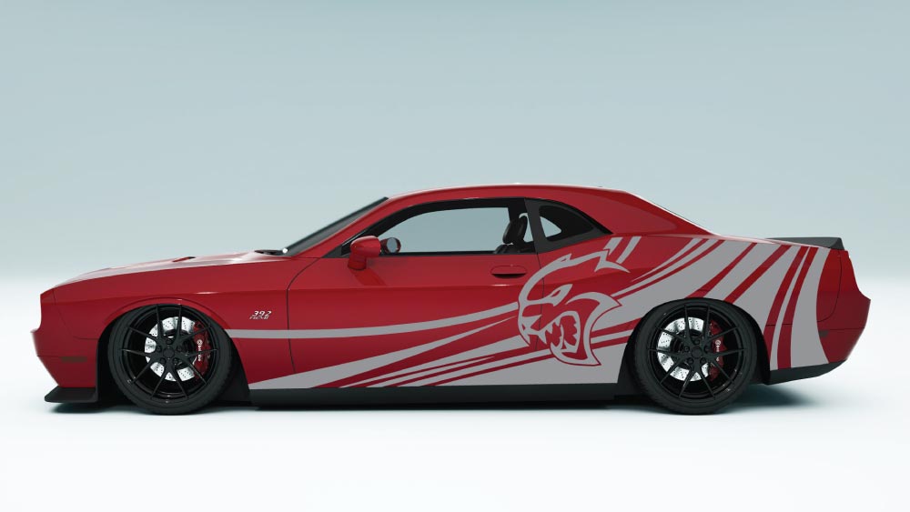 Speedline SRT Cat head Decals and Graphics for Dodge Challenger