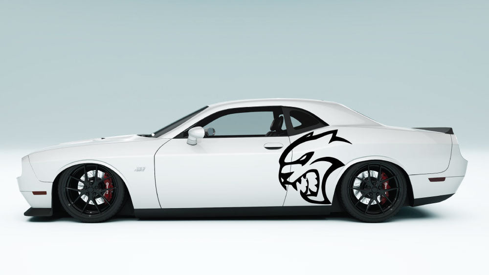SRT Cat Face side Decals and Graphics for Dodge Challenger