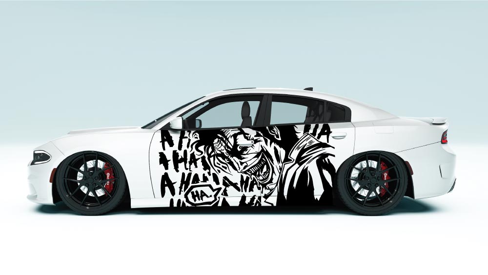 Joker Laugh XL Side Graphics – Universal Fit Vinyl Decals black