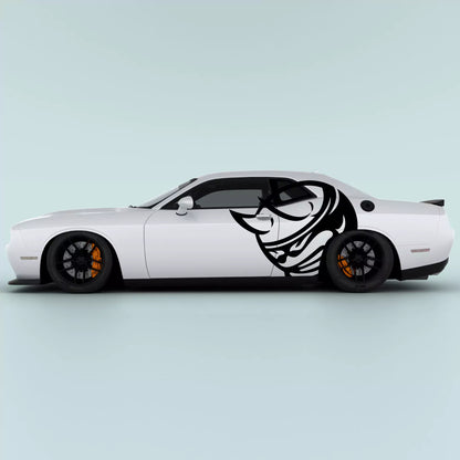Black Scat Pack Bee Head XL side decals for 2015-2023 Dodge Challenger