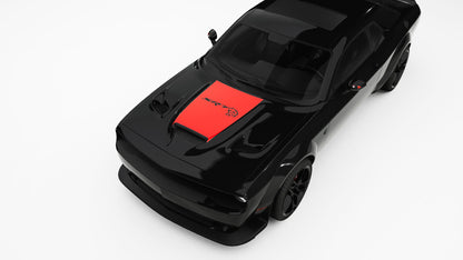 SRT logo and Text hood Decals, Graphics For Dodge Challenger.