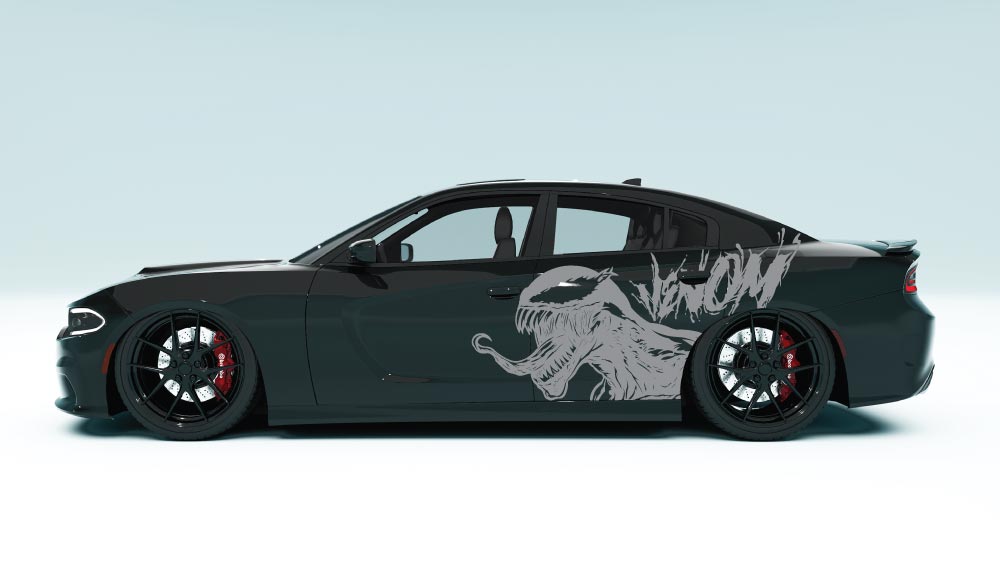 Venom Strike Side Graphics and Decals – XL Universal Fit gray