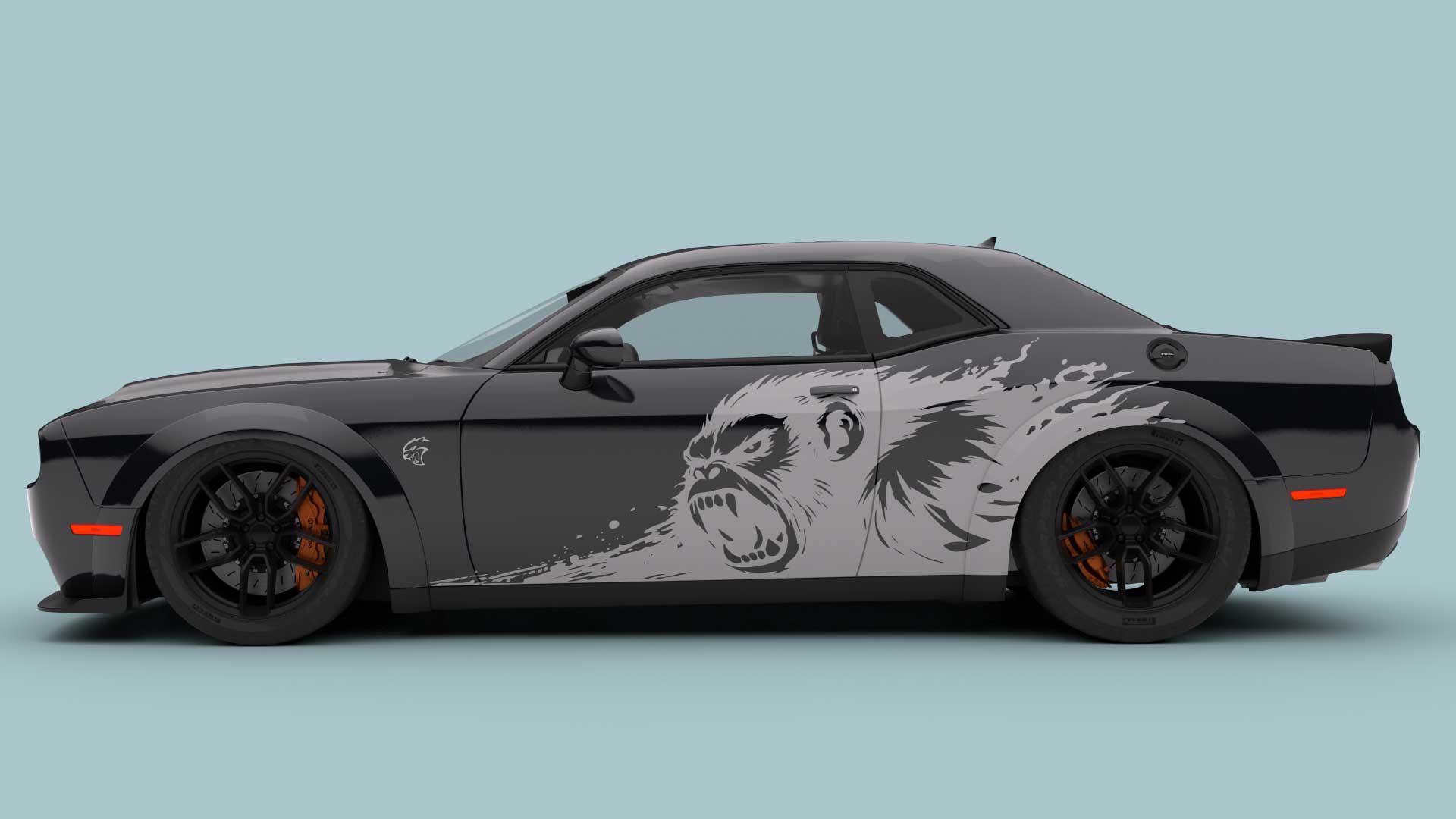 Apex Fury Side Decals Graphics for Dodge Challenger
