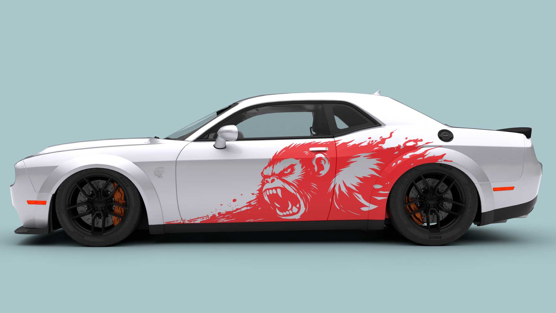 Apex Fury Side Decals Graphics for Dodge Challenger