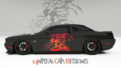 Batman with Bats Universal car Big Side Graphics, Decals and Stickers.
