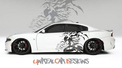 Batman with Bats Universal car Big Side Graphics, Decals and Stickers.