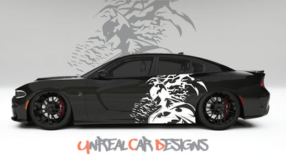 Batman with Bats Universal car Big Side Graphics, Decals and Stickers.