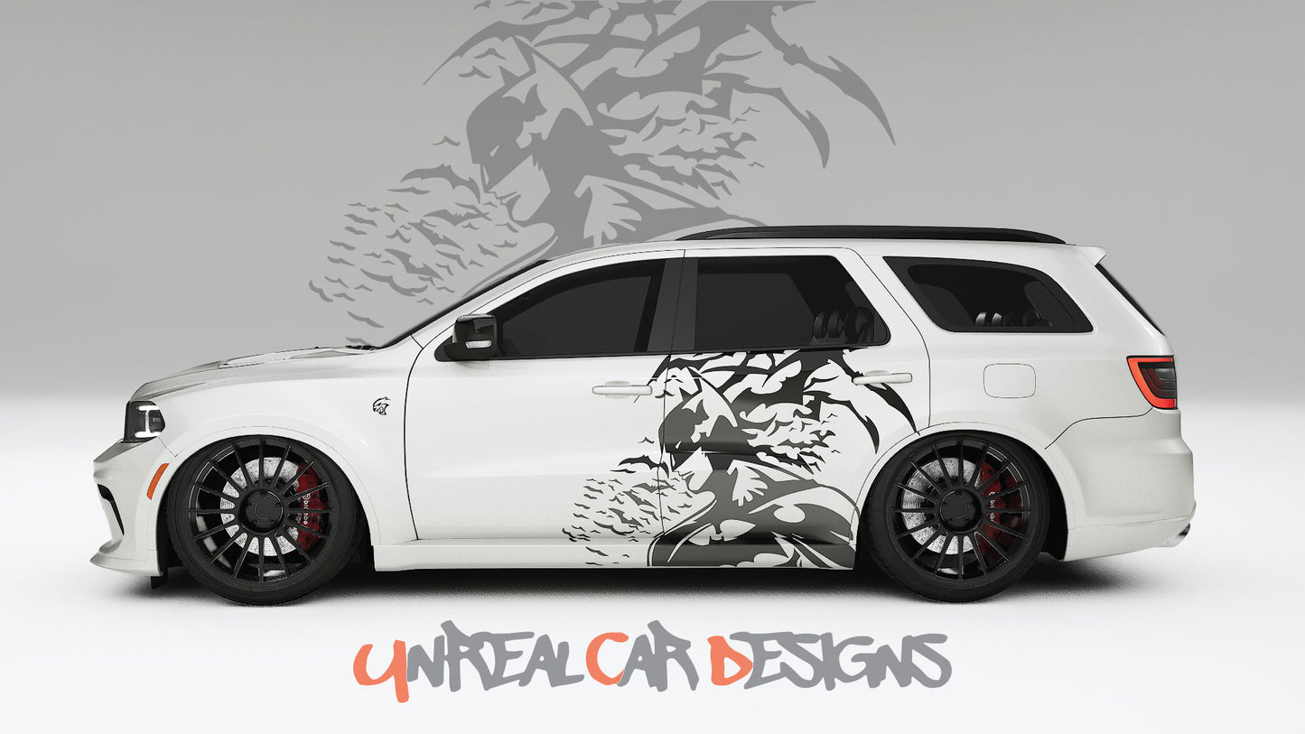 Batman with Bats Universal car Big Side Graphics, Decals and Stickers.