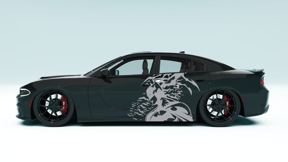 Dark Knight XL Side Graphics – Universal Fit colour gray