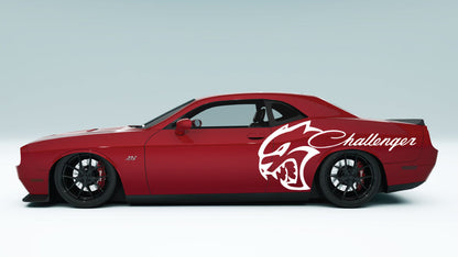 SRT Cat Head with text side Decals and Graphics for Dodge Challenger