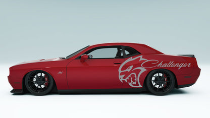 SRT Cat Head with text side Decals and Graphics for Dodge Challenger