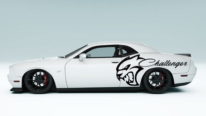 SRT Cat Head with text side Decals and Graphics for Dodge Challenger