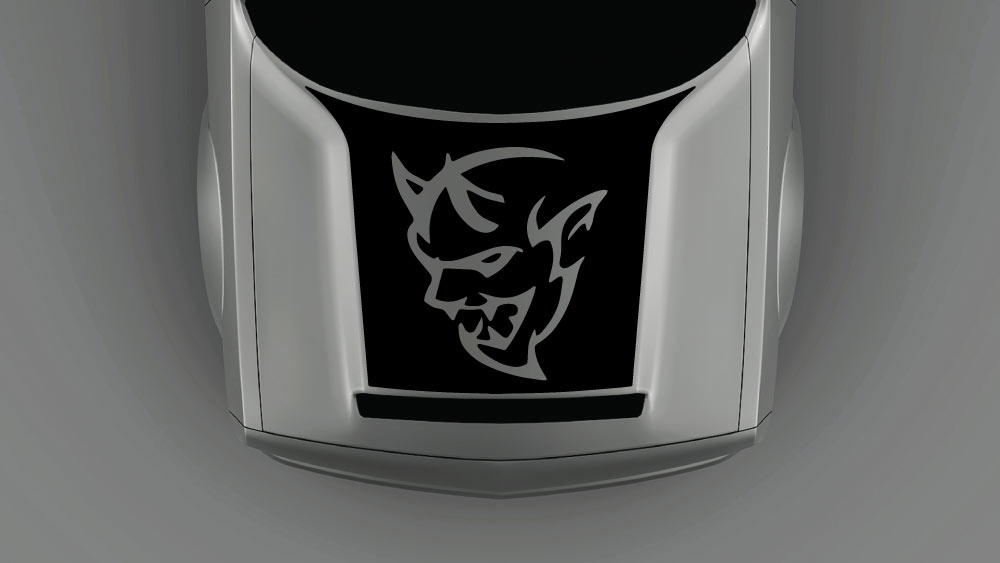 SRT Demon Hood Decal & Graphic for Dodge Challenger 2018–2023 black decal