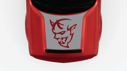 SRT Demon Hood Decal & Graphic for Dodge Challenger 2018–2023 gray decal