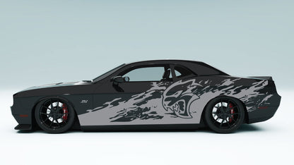 Destroyed Door Side Grunge Decals, Graphics for Dodge Challenger SRT