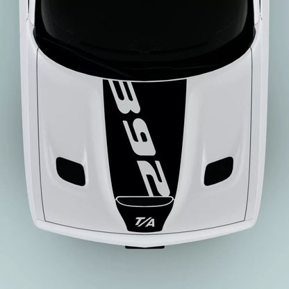 2015-2023 Dodge Challenger 392 T/A text hood decal in black on hood