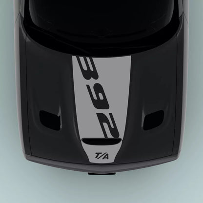 2015-2023 Dodge Challenger 392 T/A text hood decal in gray on hood