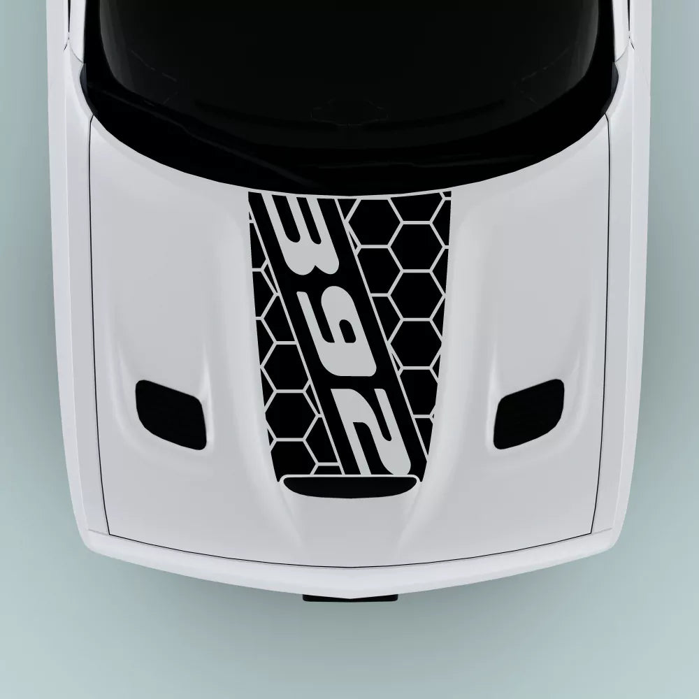 2015-2023 Dodge Challenger 392 Text hood decal in black