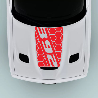 2015-2023 Dodge Challenger 392 Text hood decal in red