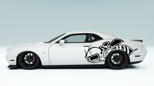 Dodge Challenger Scat Pack Big Stinger Bee Side Decals, Stickers & Graphics.