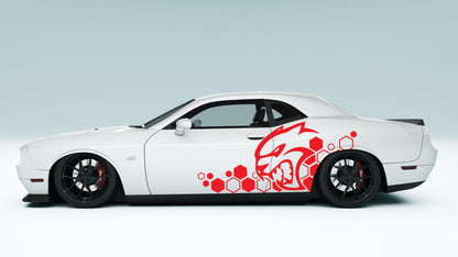 Dodge Challenger Demon Honey Comb Side Decals, Stickers & Graphics.