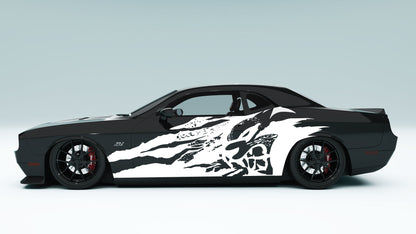 Grunge Cat Side Decals Stickers & Graphics for Dodge Challenger.