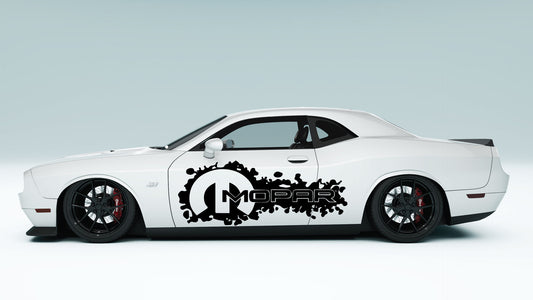 Dodge Challenger Mopar Big logo Side Decals, Stickers & Graphics.