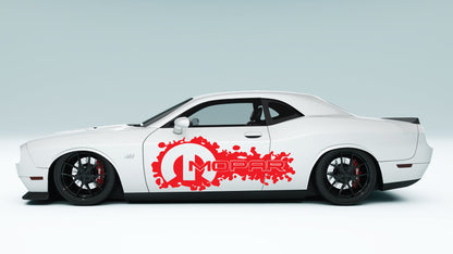 Dodge Challenger Mopar Big logo Side Decals, Stickers & Graphics.