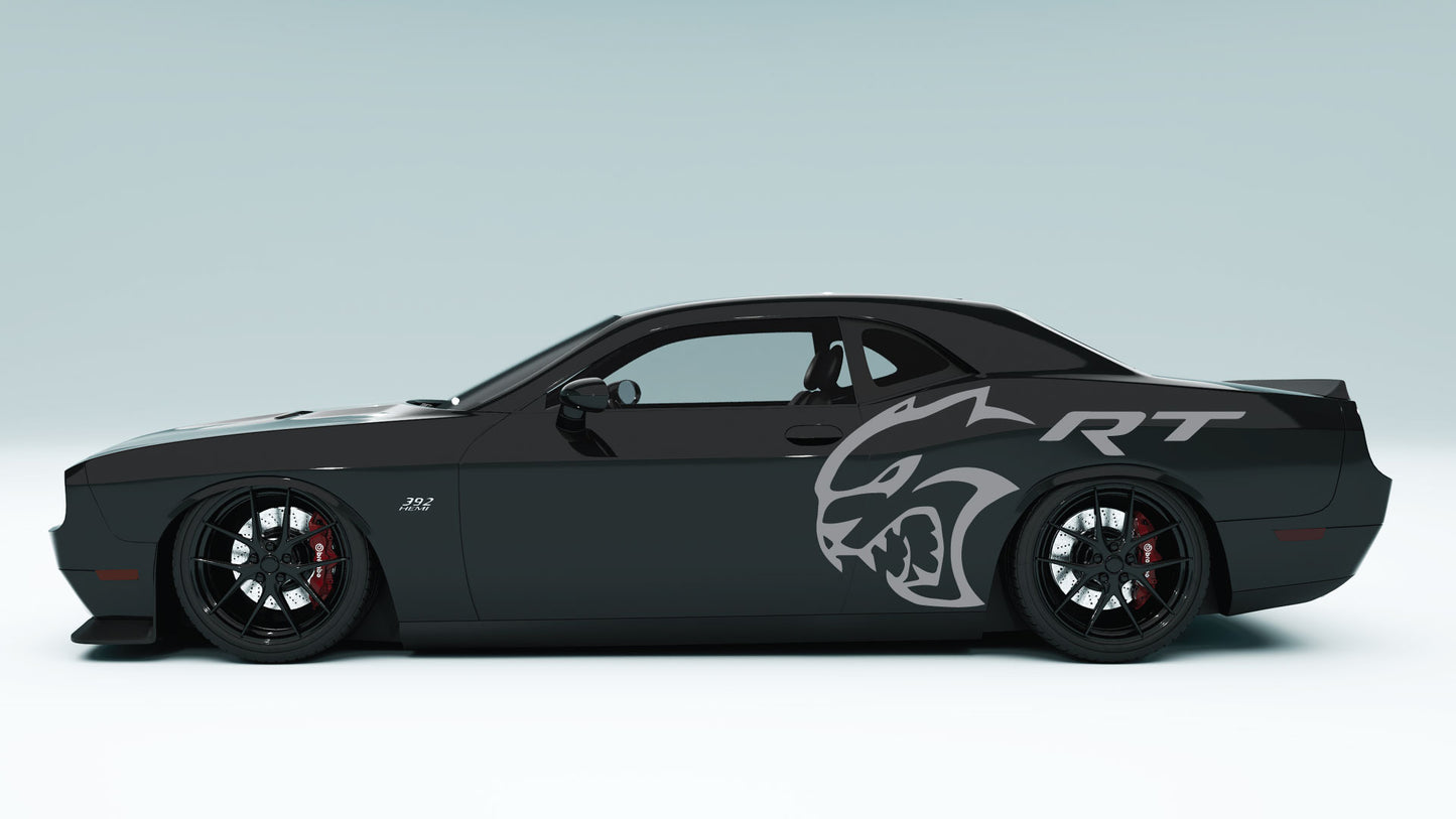 Dodge Challenger R/T Demon logo Side Decals, Stickers & Graphics.