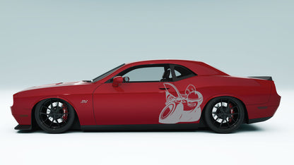 Scat Pack Big logo Side Decals for Dodge Challenger R/T Stickers & Graphics.