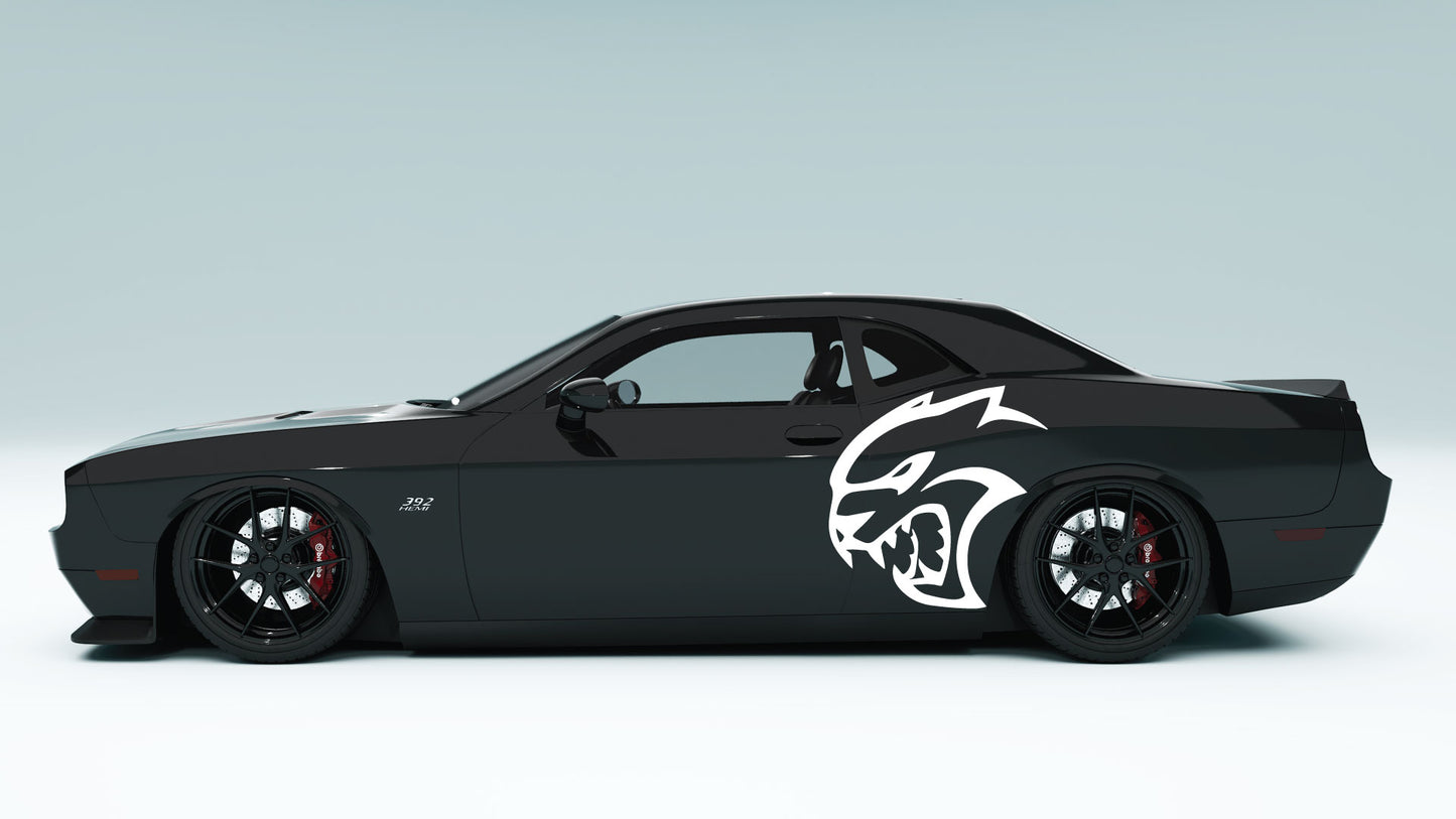 Dodge Challenger Demon Big logo Side Decals, Stickers & Graphics.