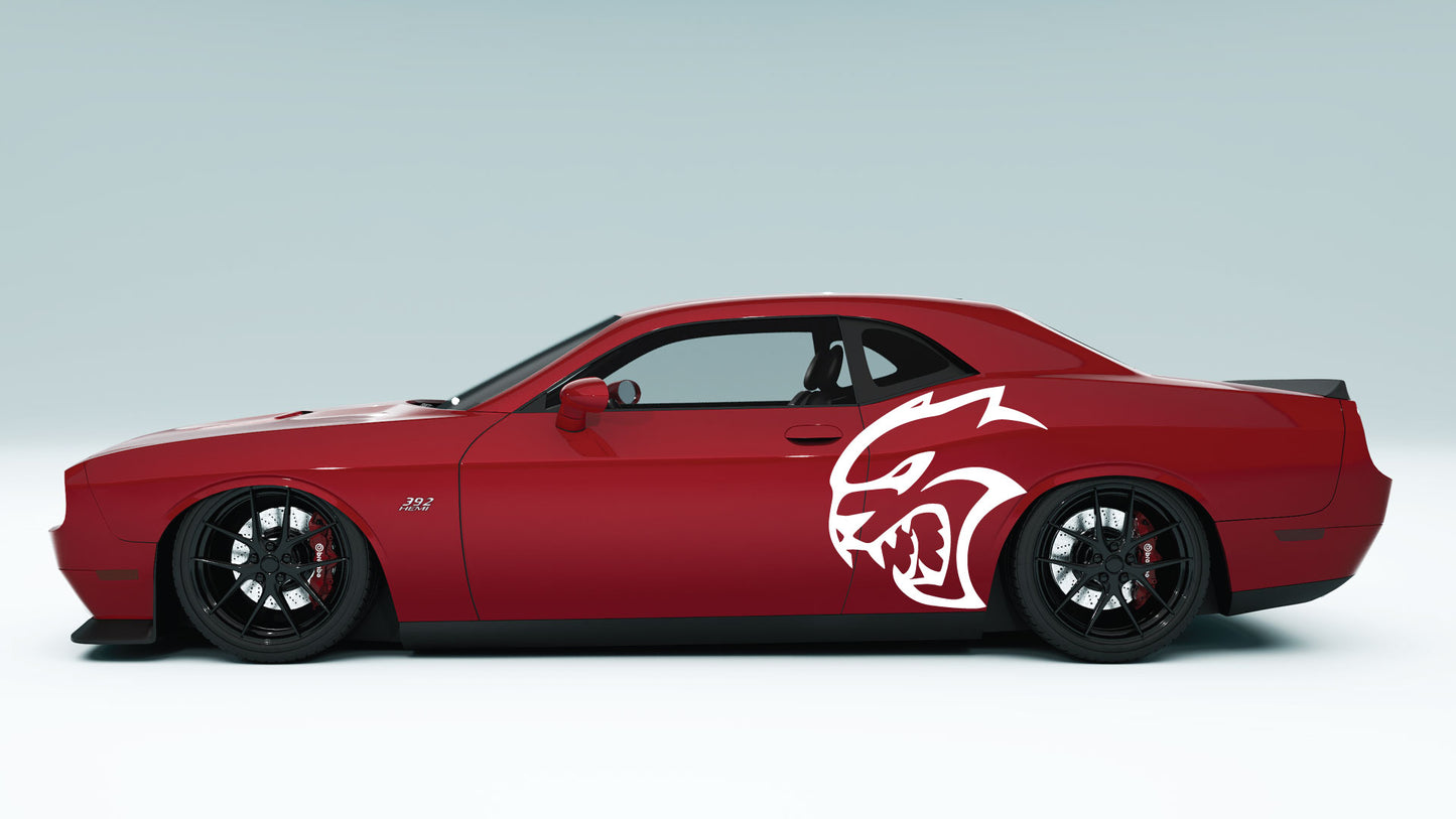 Dodge Challenger Demon Big logo Side Decals, Stickers & Graphics.