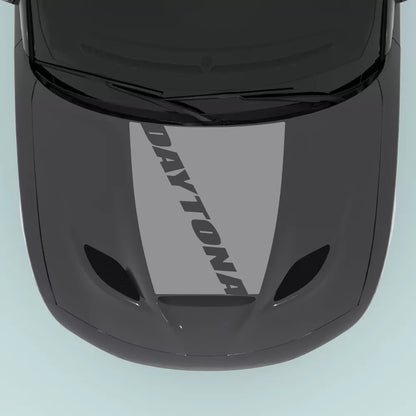 Dodge Charger Daytona gray hood decal 2015 2023 for hood center with Daytona text vinyl graphic