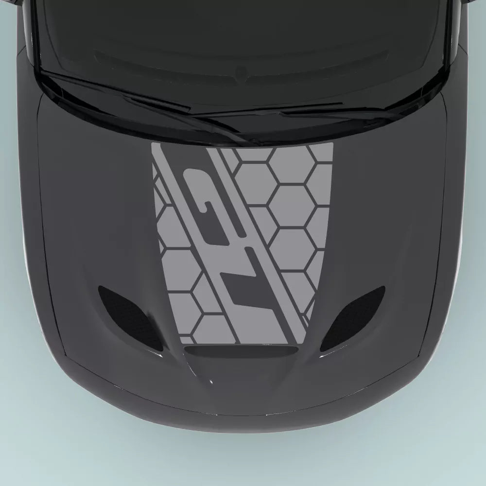 Dodge Charger 2015-2023 charger GT hood Decal in grey on hood center