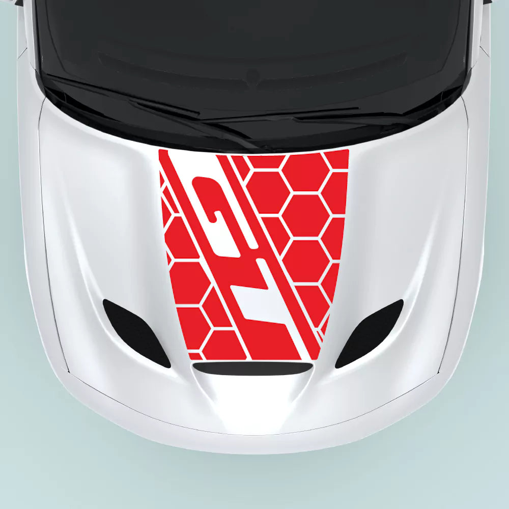 Dodge Charger 2015-2023 charger GT hood Decal in red on hood center