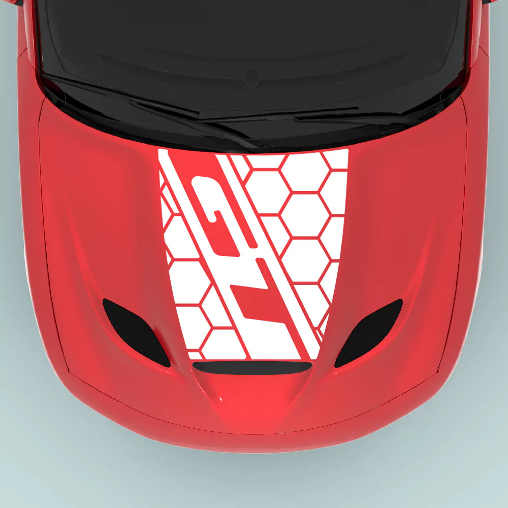 Dodge Charger 2015-2023 charger GT hood Decal in white on hood center